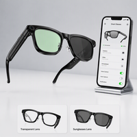 Lunettes Intelligentes IA M08T avec Caméra 1080P, Haut-parleurs Open Ear, Assistant ChatGPT, Audio Léger, Chargement Type C pour Hommes et Femmes