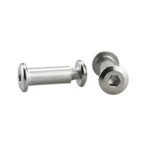 Sekrup Mur Kepala Datar Hex Socket Ulir Kasar Metrik Baja Tahan Karat 304/316 Tahan Korosi untuk Furnitur / Barang Kulit