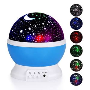 Lámpara Nocturna para Bebés con Proyector de Cielo Estrellado, Luna y Galaxia, con Funciones Giratorias, de Plástico, Sin Batería, para Decoración de Cuarto de Bebé - Product Image 2
