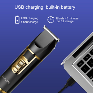 DL-9203 Tondeuse à cheveux électrique professionnelle multifonctionnelle 3 en 1 rechargeable par USB pour adultes, rasoir électrique rechargeable - Product Image 5