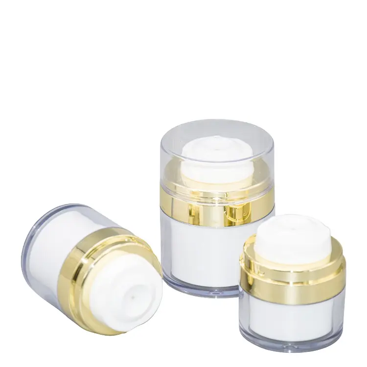 Envase cosmético de lujo tarro de crema al vacío 15ml 30ml 50ml tarros de bomba sin aire para embalaje de loción facial