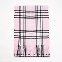 Écharpe longue en cachemire à carreaux rouges de Noël, châle chaud, cache-cou pour hommes et femmes, accessoire traditionnel automne-hiver