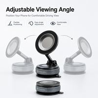 Soporte Magnético Metálico de Lujo para Teléfono, Brazo Plegable, Altura Ajustable, Base de Succión Estable, Rotación de 360°, para Autos de Negocios, Compatible con MagSafe