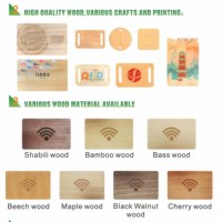 Umweltfreundliche Bambus-RFID-Karte 13,56MHz NFC Holz-Schlüsselkarte Individuell Lasergravierte Holzkarte für Hotel-Zugangskontrolle
