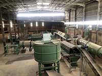 Ligne de production d'engrais composé 10/H NPK Granulation à la vapeur Granulateurs à tambour rotatif Semi-automatique 380V