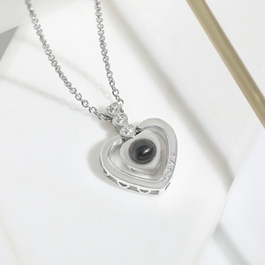 Eterno oro stile coreano collana di fiori con memoria di cuore oggetto caldo di cento <span class=keywords><strong>parole</strong></span> <span class=keywords><strong>amore</strong></span> per gli anniversari - Product Image 6