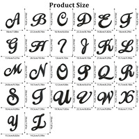 Lettres Cursives – Vente Directe Transfrontalière – Lettres Anglaises en Acrylique Or, Argent, Noir – Autocollants Décoratifs pour la Maison – Meilleures Ventes