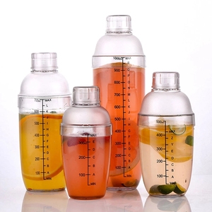 Professional Bartender Shakers Tool Plastic Cocktail Shaker <strong>Measurements</strong> Clear <strong>Drink</strong> Mixer Martini Shaker Kit Boston Shaker - Product Image 4