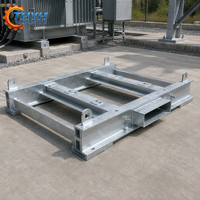 Base de Soporte para Transformador de Potencia Soldada a Medida, Acero Q235/Q355 Galvanizado en Caliente, ISO 9001, Pintura Anticorrosión, OEM/ODM