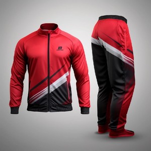 जैकेट थोक जैकेट खेल सूट कस्टम काले रंग को अवरुद्ध करते हुए त्वरित सूखी सांस लेने योग्य खिलाड़ी की लंबी आस्तीन पैंट जैकेट - Product Image 2