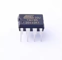 ATTINY85-20PU ATTINY85 Pu asli mikrokontroler Ic Chip IC sirkuit terpadu MCU Mbit 8KB FLASH 8DIP