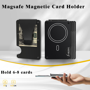 <span class=keywords><strong>Portafoglio</strong></span> magnetico in lega di alluminio sottile 2026 di tendenza, con <span class=keywords><strong>clip</strong></span> per soldi e porta carte d'identità, compatibile MagSafe per 6-8 carte, regalo aziendale - Product Image 2