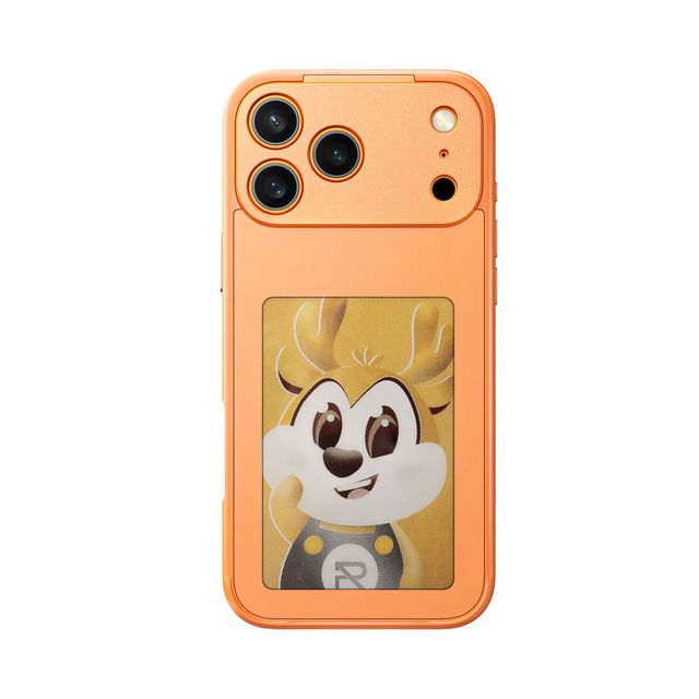New Four-color E-Ink Display NFC Projection Phone Case with Screen & Camera Protectors for 13 to 17p