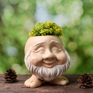 Figuras de Resina con Forma de Rostro, Estilo Nuevo, Personalizadas, para Jardinería de Suculentas, Decoración Ecológica para el Hogar y el Jardín - Product Image 2