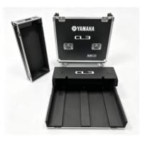 Flight case robuste sur mesure pour console de mixage numérique YAMAHA CL3 avec couvercle rabattable, 3 portes et 4 roues