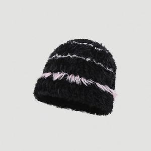 Chapeau Bob Tricoté Femme Hiver Chaud Nouveau Design Grande Taille Épais en Fourrure Douce et Moelleuse pour Voyage - Product Image 3