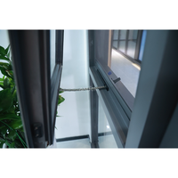 AS2047 Ventana de toldo de apertura exterior de aluminio con diseño de proyecto comercial de Hotel de Villa insonorizada de estilo australiano con doble vidrio