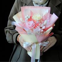 Bouquet éternel Lovebay pour la fête des mères avec boîte cadeau, fleurs éternelles, roses conservées longue durée, bouquet de fleurs éternelles