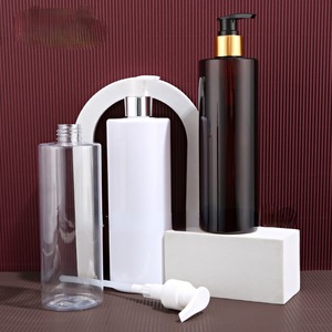 Pet trắng hổ phách đen 350ml 400ml 500ml Nhựa dầu gội Lotion chai với Vàng <span class=keywords><strong>Dispenser</strong></span> - Product Image 4