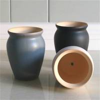 Pot de fleurs en céramique minimaliste moderne, petit vase, design macaron, finition émaillée, jardinière suspendue, emballé en carton, écologique