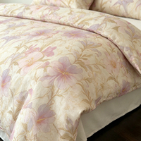 Parure de lit 100 % coton à imprimé floral, housse de couette confortable à motifs floraux, ensemble de literie 4 pièces pour l'hiver, housse de couette en gros