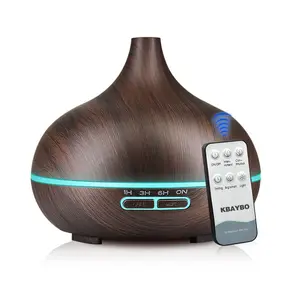 MSH Machine d'aromathérapie automatique Machine d'aromathérapie à ultrasons à grain de bois Humidificateur de voiture
