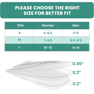 2 paires de semelles en gel de silice à 3 couches pour la correction de la pronation (sur/pronation insuffisante), inserts adhésifs pour talon pour pieds plats - Product Image 4