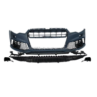 Nouveau kit de conversion de pare-chocs avant noir brillant de haute qualité pour Audi A6/S6 12-15 RS6 C7.5 16-18 à fixation par clip - Marque PNB, installation facile