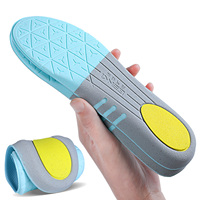 Semelles intérieures confortables en maille de coton HR, respirantes, anti-transpiration, avec coussinets de talon en U découpables, pour le sport, unisexe, antichoc