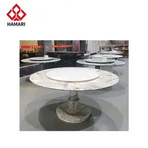 Mesa de centro redonda de mármore luxuosa para casa, pedra artificial leve, com pedestal de metal dourado, ideal para apartamentos