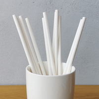 Pailles jetables de style restaurant, pailles à boire de 8 pouces, pailles en papier, emballées individuellement, paquet de 1000