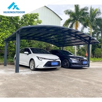 Auvent de voiture polyvalent Polycarbonate Aluminium Alliage Acier Cadre Auvent de voiture Tente extérieure PC Voile pour garage Ombre Abri de voiture