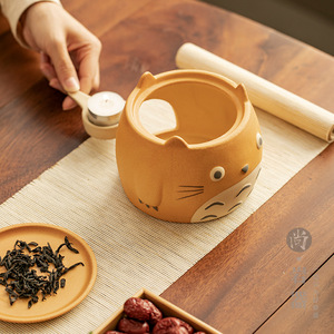 Totoro Pottery <b>Tea</b> Stove With Lid For Charcoal Roasting And Candle Heating - Product Image 2