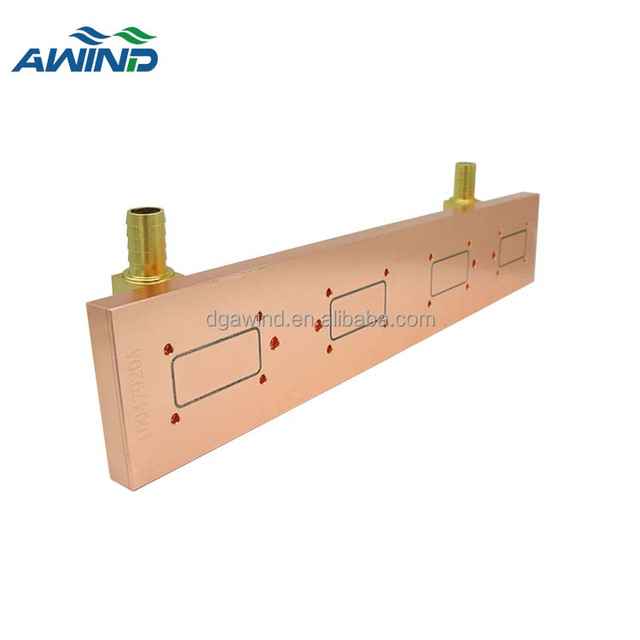 Disipador De Calor Para Gpu Khlkrper Copper Skived Fin Water Cold Plate for Liquid Cooling Microchannels Double Skived Heatsink