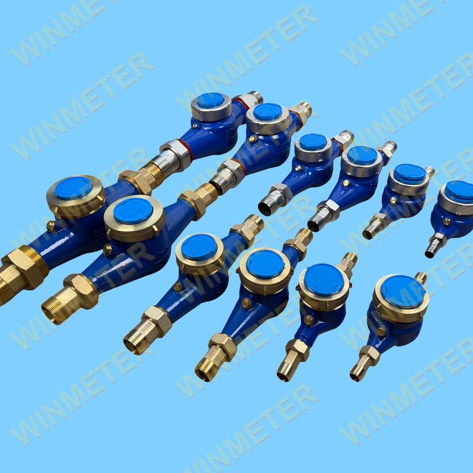 DN15-DN50 Brass Multi-Jet Dry or Wet Dial R100 IP68 External Adjustment ...