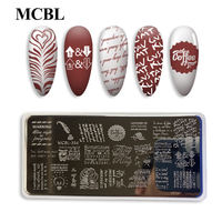Plaque de tamponnage pour ongles motif botanique : Pivoine, Herbe, Vigne, Papillon, Ligne, Fleur – Pochoir à ongles en acier inoxydable fait main, accessoire DIY pour manucure