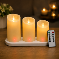 Bougie LED à induction rechargeable par USB, effet flamme 3D vacillante, lumière chaude, pour décoration de maison et Ramadan
