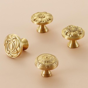 Boutons de meubles en laiton massif poignées de tiroir d'armoire réglables poignées d'armoire de cuisine en or poignées de garde-robe européenne poignées <span class=keywords><strong>commode</strong></span> - Product Image 4
