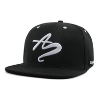 Gorra de béisbol snapback de 6 paneles con bordado 3D personalizado, visera plana rígida, cierre trasero, estilo hip hop urbano, para hombres y mujeres