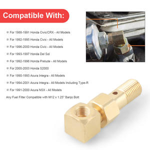 Adaptateur de boulon pour Honda série M12*1.25 à 1/8-27 NPT pour manomètre de pression de carburant pour pièces de pompe à carburant automobile - Product Image 2