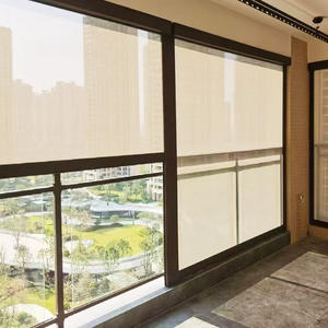 Rideaux d'ombrage extérieurs personnalisés, intelligents, <span class=keywords><strong>de</strong></span> style moderne, en bambou/polyester, à installation intégrée, pour villas en <span class=keywords><strong>bord</strong></span> <span class=keywords><strong>de</strong></span> <span class=keywords><strong>mer</strong></span> - Product Image 1