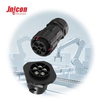 Connecteur étanche M40 5 broches 50A 300V à verrouillage baïonnette pour automatisation industrielle, équipement solaire, IP67 UL TUV personnalisé