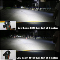 Phare de projecteur Bi-LED 130W 6000K 12000lm IP67 Étanche Certifié CE Garantie 2 ans Adaptation universelle