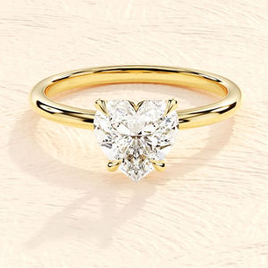 Personalizado estilo clásico corazón brillante corte moissanite boda joyería mujer real sólido 925 anillo de plata para mujer - Product Image 1