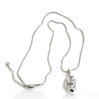 Collier en gros avec chaîne serpent et pendentif abstrait irrégulier, collier de mode résistant à l'eau et au ternissement