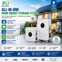 Baterai LiFePO4 51.2V 5kwh 10kwh 15kwh untuk Sistem Tenaga Surya Rumah Tangga dengan Inverter Hybrid/Off-Grid, Terpasang di Dinding dan Dapat Dipindahkan