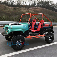Buggy tout-terrain de style Jeep 4 places, 350cc, essence, couleur personnalisable, châssis en acier tubulaire, batterie au plomb 60V 52A, 3000W