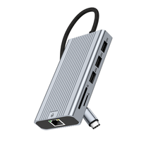 ULT-unite Triple Display Laptop Type c Multi Hub Docking Station USB HDMI 4K 60Hz USBC Hubs 2x HDMI dengan Transfer Data 10Gbps