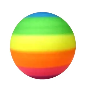 3 Pièces Ballon de Plage Gonflable avec Pompe, Rainbow Balle de Jeu Molle  en PVC Balle