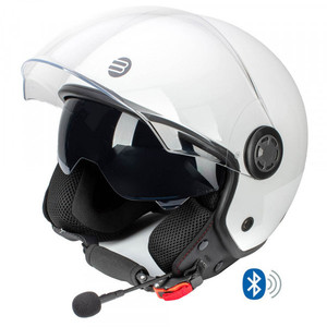 Casque jet Befast Rapid Connect III Blanc avec interphone intégré XL - Product Image 4